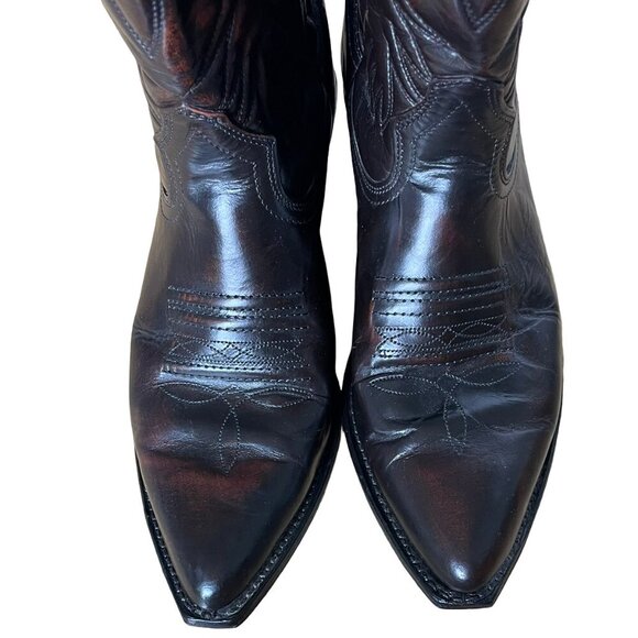 Cowboy Western Leather Boots Genuine Goodyear Welt, Canada, Women's 10.5 E - Picture 5 of 16